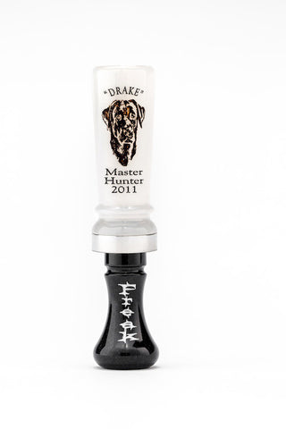 Engraved & Customized Duck Call w/ Chocolate Lab