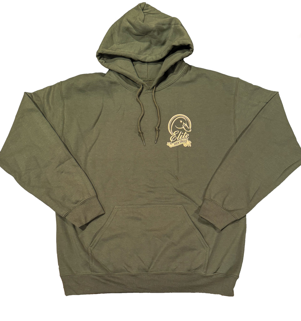 Elite Cache River Distillery Hoodie (Green and Tan)