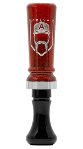 Ethan McElvain Logo Duck Call - Red and Black Polycarbonate