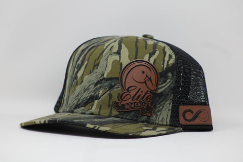 Elite Patch Hat Tree Stand/Black Mesh Mossy Oak Snap Back