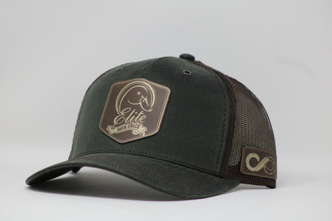 Elite Patch Hat Dark Olive / Coffee Mesh Richardson Wax