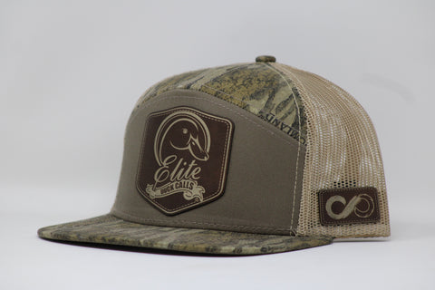 Elite Patch Hat Mossy Oak Bottom Land / Tan 7 Panel Lost Hat