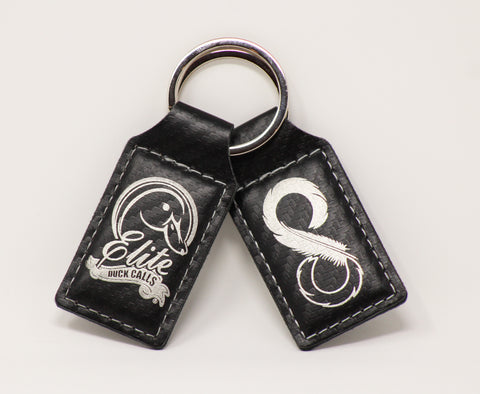 Carbon Fiber Keychain Silver Logo