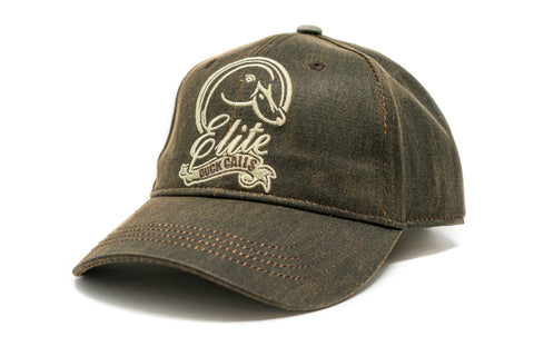 Elite Brown Oilskin Logo Hat