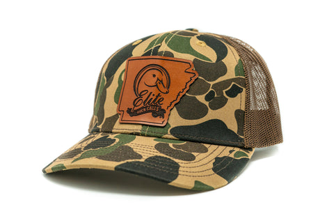 Elite Patch Hat Old School/Dark Brown Mesh Snapback
